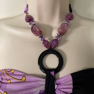 Floral print maxi halter dress